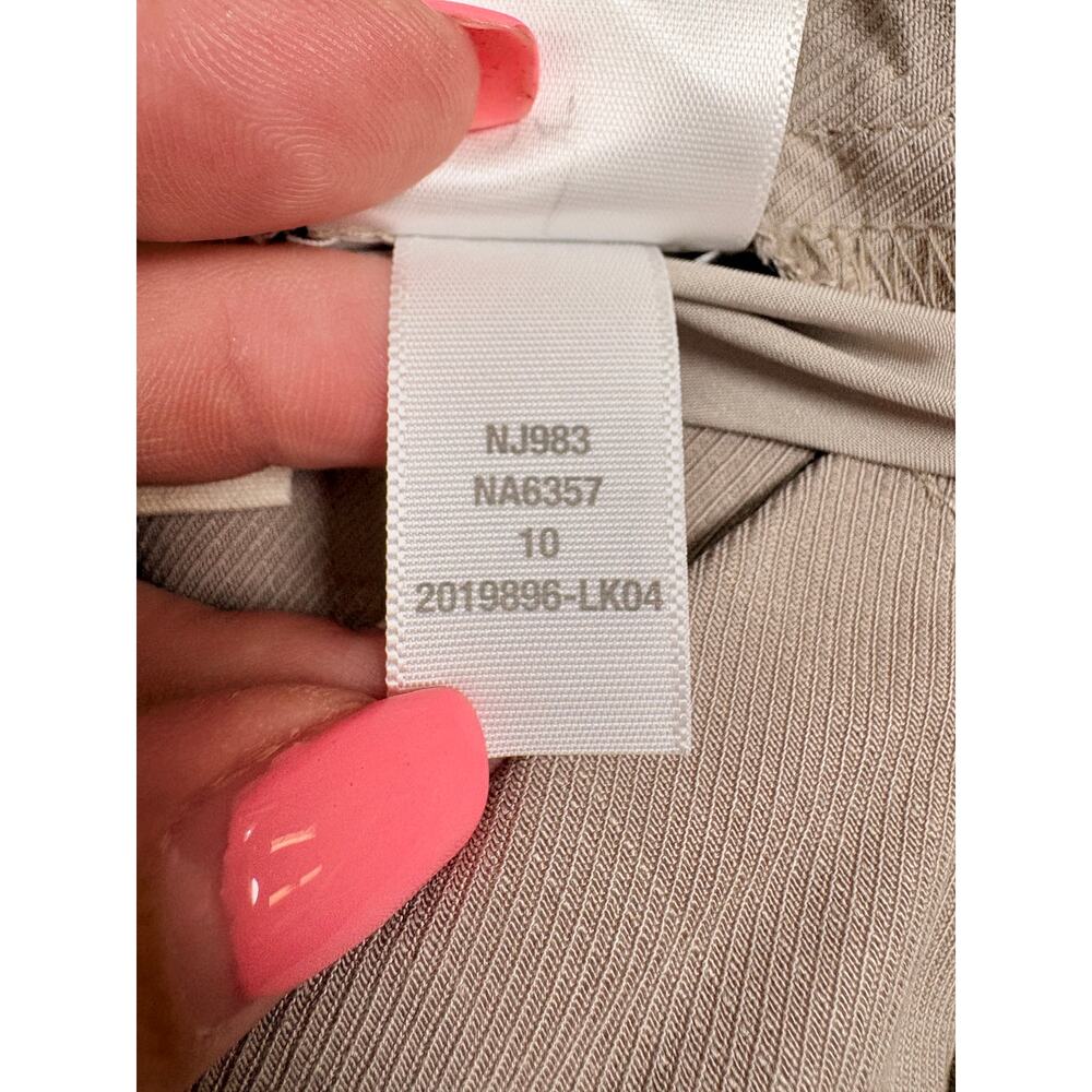 Madewell Wide Leg Pleated Trouser Pants 10 Khaki TENCEL Capsule Minimalist Luxe - Picture 14 of 15